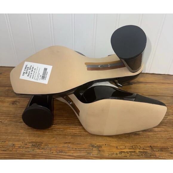 Sam Edelman Womens 9.5 Black Patent Heels Cristine Ankle Strap Closed NEW - Picture 9 of 9
